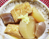 大根と厚揚げのおでん風煮物作り方4写真
