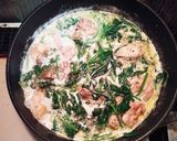 若鶏とほうれん草のバジルクリームパスタ作り方4写真