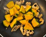カボチャ鶏皮の炒め作り方3写真