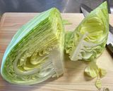 串揚げの添え物キャベツは大きめザク切り!作り方2写真