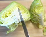 串揚げの添え物キャベツは大きめザク切り!作り方3写真