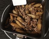 牛コマとごぼうのきんぴら作り方1写真