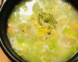 スープの素●キャベツの玉子チーズスープ作り方4写真