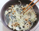 鮭ときのこで パリもち！ビーフンネスト作り方5写真