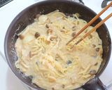 鮭ときのこで パリもち！ビーフンネスト作り方7写真