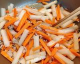 ひき肉入り*大根と人参の味噌きんぴら作り方4写真