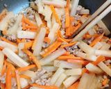 ひき肉入り*大根と人参の味噌きんぴら作り方5写真