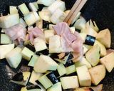 とろとろ♪ 茄子とベーコンのスープ作り方5写真