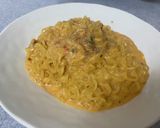 爆速激うま！辛ラーメンカルボナーラ作り方5写真