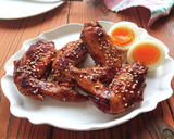 下味冷凍♪手羽先の焼肉のたれ漬け蒸し焼き作り方4写真