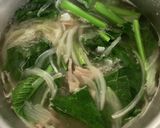 ベーコン＆玉ねぎ＆小松菜のかきたま汁作り方3写真