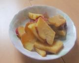 粉末だしでさつま芋煮のトースト作り方2写真