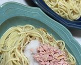 柚子胡椒なめ茸パスタ♡ツナ大根おろしのせ作り方5写真