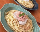 柚子胡椒なめ茸パスタ♡ツナ大根おろしのせ作り方6写真