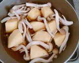 ほっこり♪じゃがいも、しめじ、ニラの煮物作り方2写真