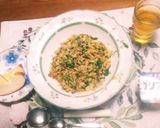 卵と納豆とサラダほうれん草の炒飯作り方5写真