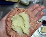 余った ポテトサラダ in ハンバーグ作り方3写真
