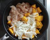 南瓜と鶏むね肉のワンポットグラタン。作り方5写真