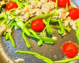 ツナとピーマンのポン酢パスタ作り方3写真