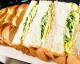 豆苗の・ハム&玉子サンド作り方6写真
