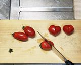 簡単、おいしいミニトマトのハートピザ作り方1写真