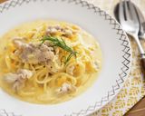 秋の味覚！豚ひき肉とキノコの和風パスタ作り方14写真