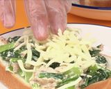 栄養満点！小松菜マヨトースト【食遺産】作り方5写真