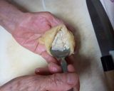 ふんわり!鶏つくね団子入り稲荷の出汁煮作り方4写真