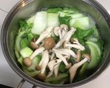 チンゲン菜と卵のあったかスープ作り方2写真