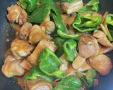 岩下の新生姜と鶏肉とピーマンの味噌炒め作り方5写真