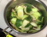 チンゲン菜と卵のあったかスープ作り方3写真