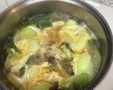 チンゲン菜と卵のあったかスープ作り方4写真
