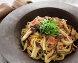 きのこの和風しょうゆパスタ作り方1写真