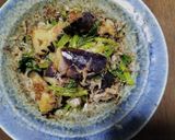 厨房ばあばぁ!茄子.小松菜.豆板醤和え。作り方3写真