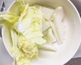レンジ肉無きな粉梅照り味白菜回鍋肉風作り方8写真