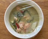 缶詰グリーンカレーに皮付きポテト作り方3写真