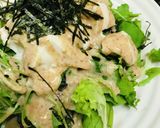 胡麻ドレ●男前豆腐のベビーリーフサラダ作り方1写真