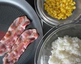 ベーコン巻きコーンおにぎり作り方1写真