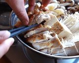 鶏肉とたっぷりキノコのすき焼き作り方8写真