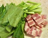 小松菜のうどんイタリアーノ作り方1写真