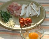 鶏キムチ、茸のクッパ作り方1写真