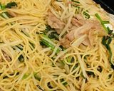 豚小間とニラともやしの簡単焼きそば作り方4写真