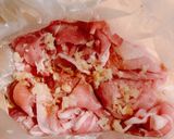 豚こまの甜麺醤&オイスターソースネギダレ作り方1写真