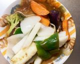 きな粉甘辛生姜焼味豚こま大根青椒肉絲風作り方13写真