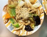 きな粉甘辛生姜焼味豚こま大根青椒肉絲風作り方17写真