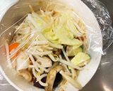 レンジ肉無チクワきな粉キムチ味野菜炒め作り方12写真
