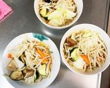 レンジ肉無チクワきな粉キムチ味野菜炒め作り方13写真