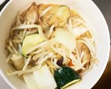 レンジ肉無チクワきな粉キムチ味野菜炒め作り方14写真