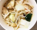 レンジ肉無チクワきな粉キムチ味野菜炒め作り方15写真