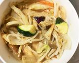 レンジ肉無チクワきな粉キムチ味野菜炒め作り方16写真